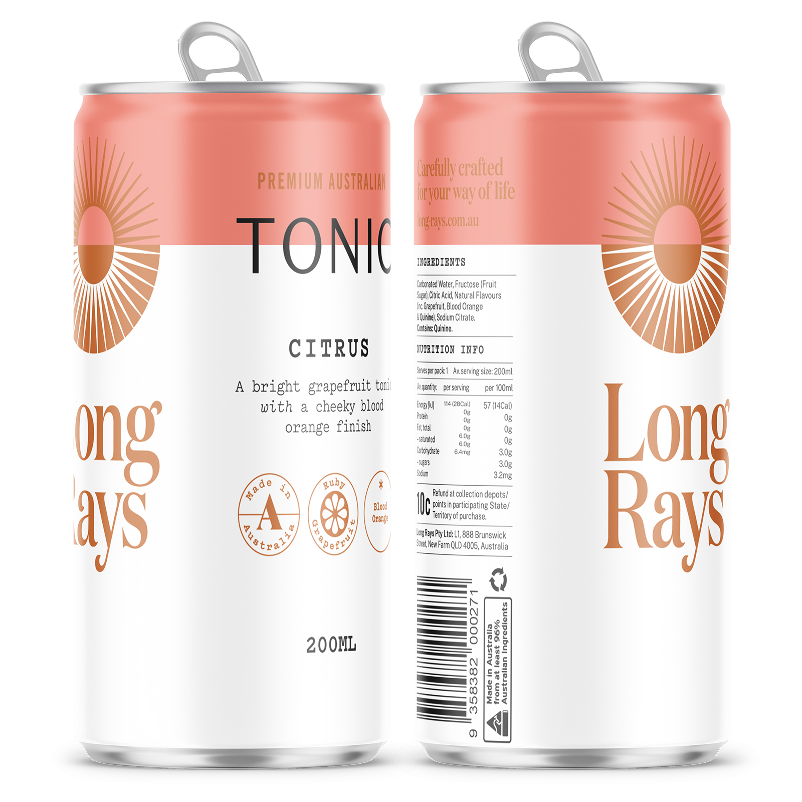 Long Rays Citrus Tonic Carton (24x200mL)