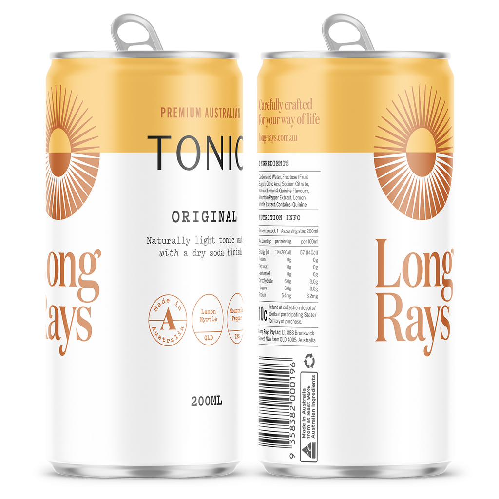 Long Rays Australian Tonic Carton (24x200mL) Loose Cans