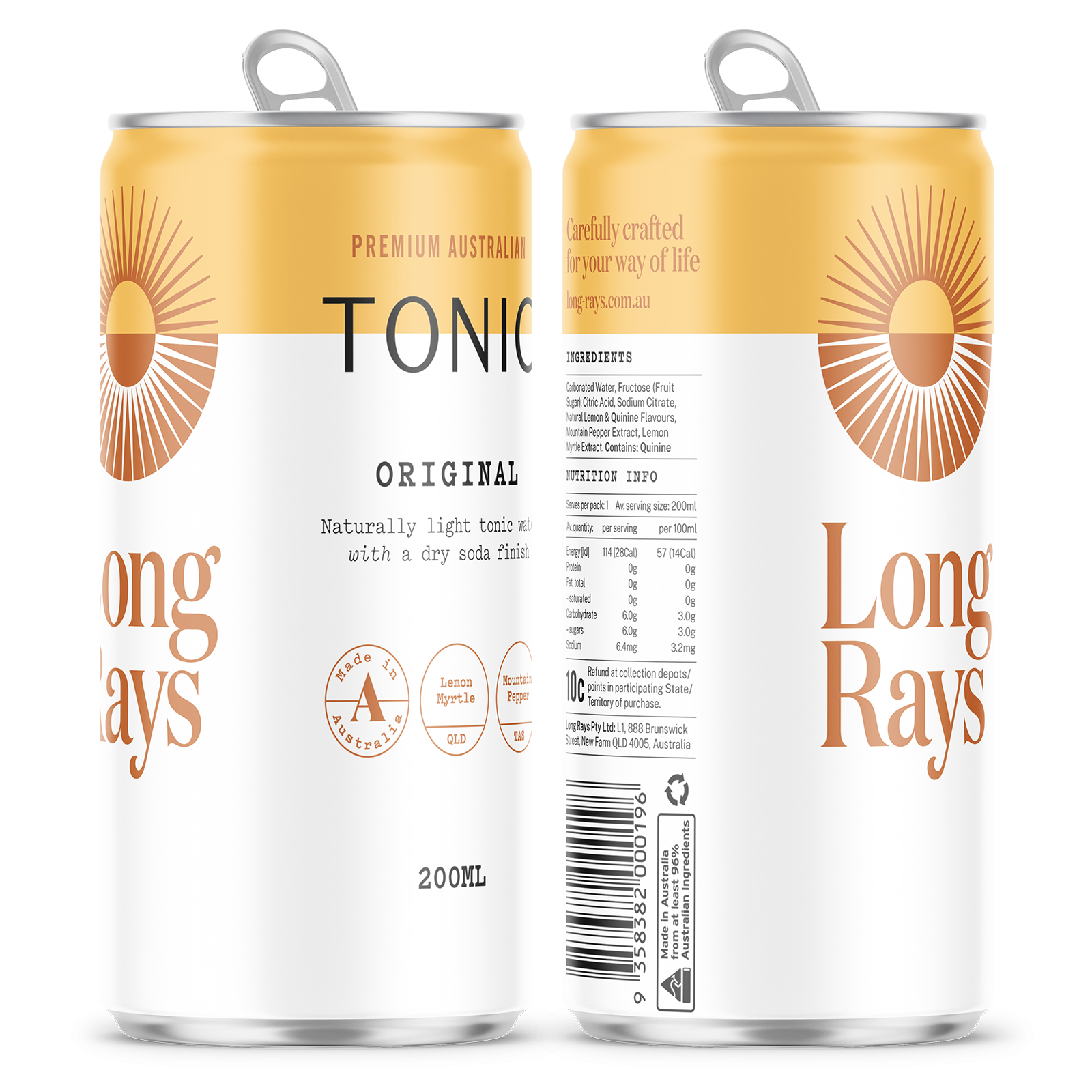 Long Rays Australian Tonic Carton (24x200mL)