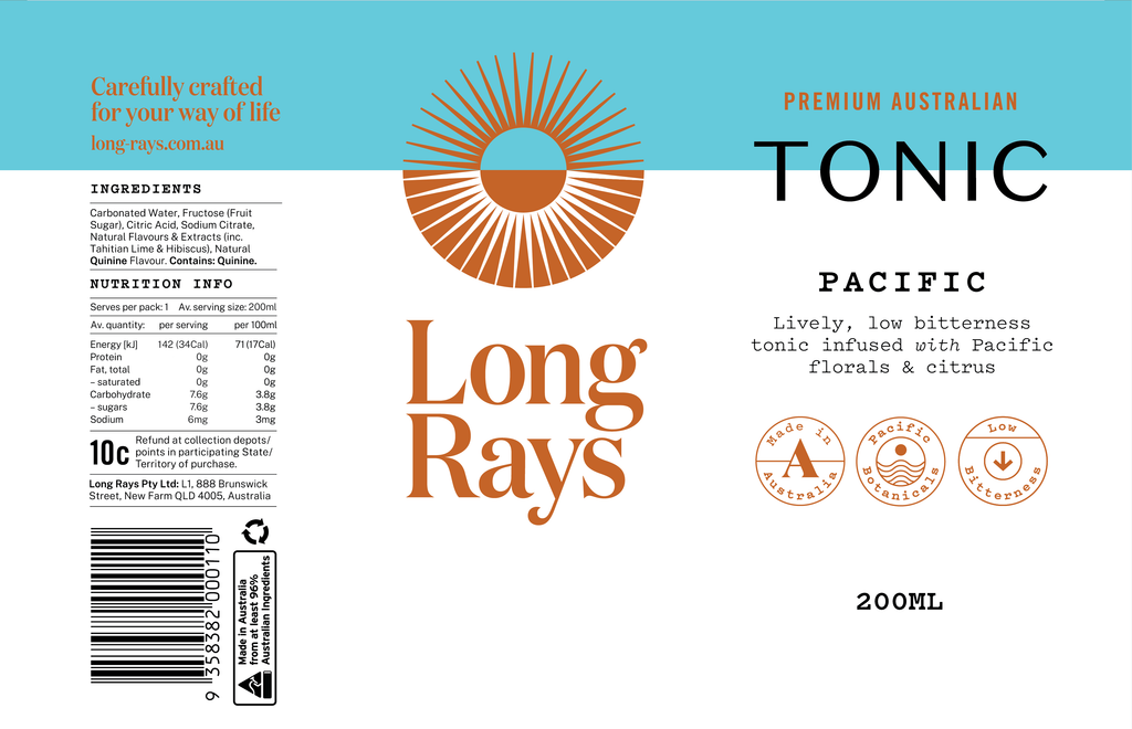 Long Rays Pacific Tonic Carton (24x200mL)