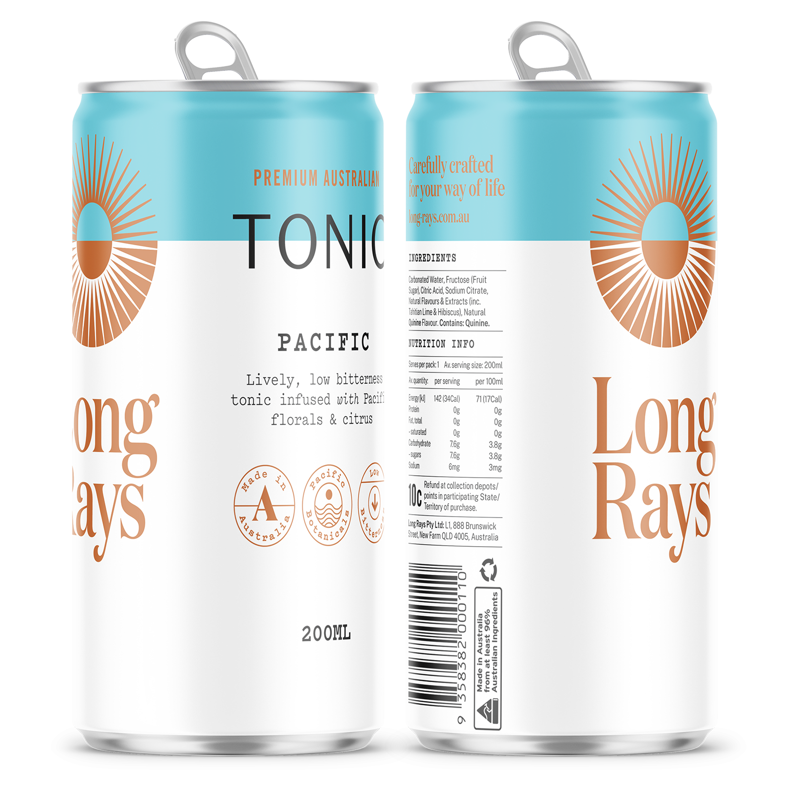 Long Rays Pacific Tonic Carton (24x200mL)